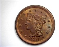 1851 Cent Gem RB