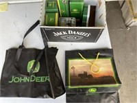 John Deere tins, reusable bag and gift bag