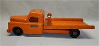 Vintage Orange Structo Toys Flatbed Truck
