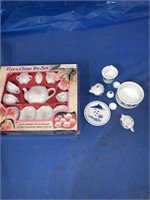 13 piece porcelain China tea set and another