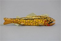 Jim Nelson 7" Brook Trout Fish Spearing Decoy,