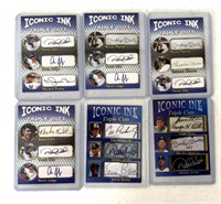 6 Derek Jeter Iconic Ink baseball cards