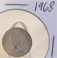 1968 Elizabeth II Canadian Silver Dime