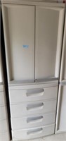 Storage cabinet 6ft plastic 
2 doors 4 drawers