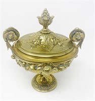 Brass compote Marked G R