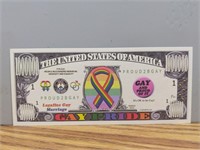 Gay pride banknote