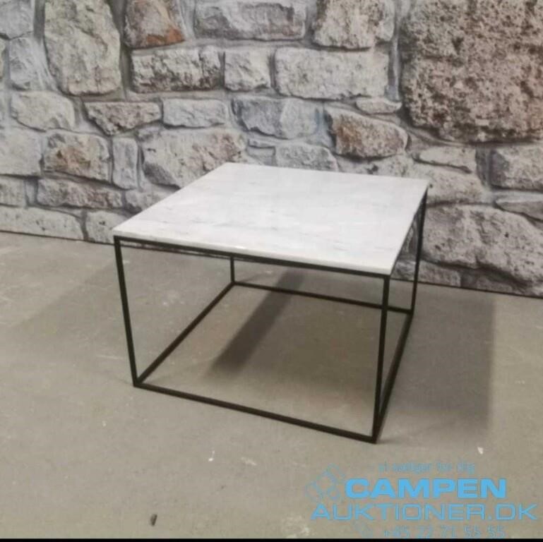 sofabord, marmor 50 50 cm | Campen Auktioner