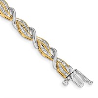 14k -Two-tone Diamond Bracelet