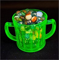 Glowing Uranium Glass & Vintage Marbles 2
