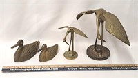 Bird Figures Lot-Brass