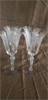 Set of 4 elegant depressionware wine glasses