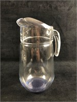 Vintage Arcoroc France Tall Clear Glass Pitcher 64