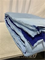 ROYAL BLUE / BABY BLUE COMFORTER, APPROX: 88 X 8