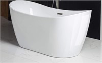 WOODBRIDGE 59"Freestanding White Acylic Soaking