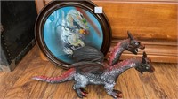 Framed Dragon Wall Art & Dragon Toy