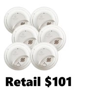 First Alert BRK 6-Pack Sensor Smoke Detector