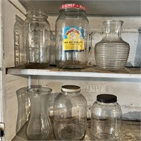 Vintage Pickle Jar & Asst Jars