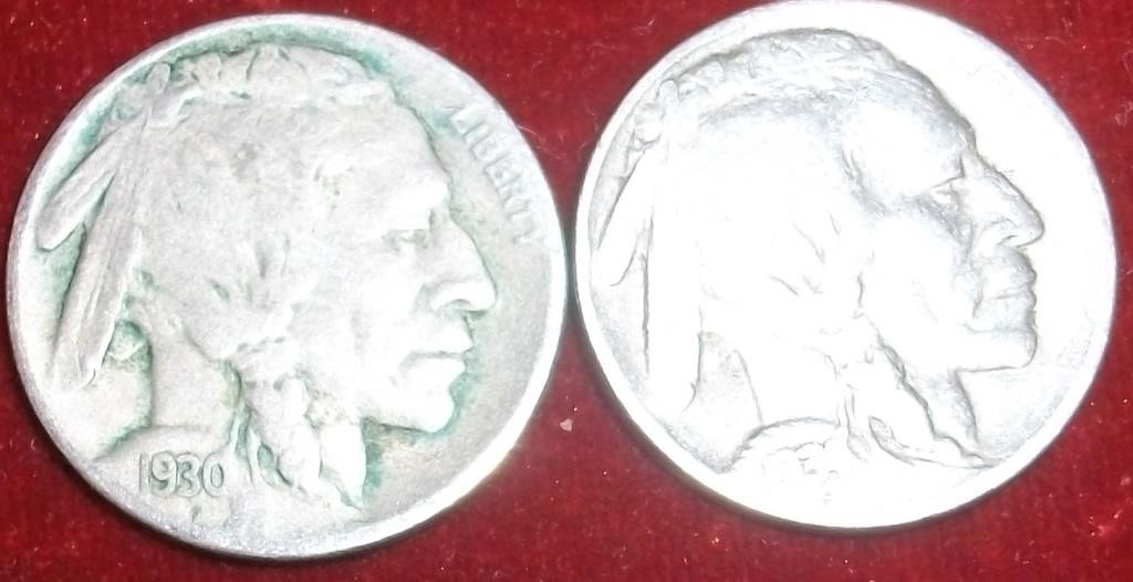 1930S & 1934P Indian Head/Buffalo Nickel