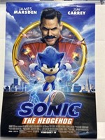 Sonic The Hedgehog promotional movie poster 40 x