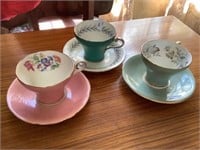 3 Aynsley cup and saucers