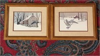 Canadian geese portraits by Henderson 16” x 13”