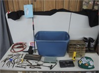 TOOLS,HARDWARE,HARD HATS,DRILL BITS & MORE W/BIN