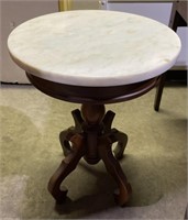 (G) Vintage Marble Topped Plant Stand Diameter
