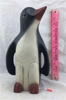 Carved Wooden Penguin