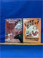 Reproduction Metal Signs-2pc 12x17