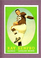 1958 TOPPS FOOTBALL #17 RAY RENFRO - NMMT - BROWNS