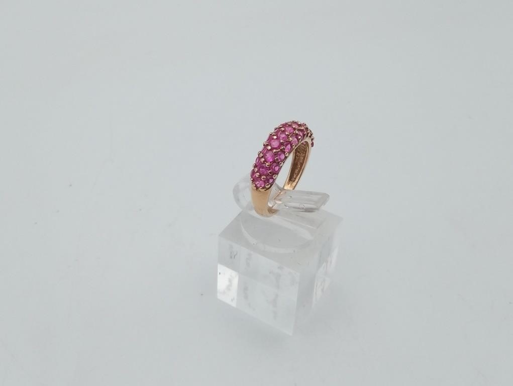 New Sterling Gold Overlay Ruby ? Ring
