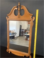 Vintage Maple Framed Colonial Style Mirror
