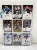 9x High End Autographed and patches Football