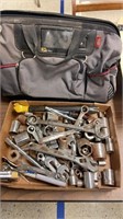 flat of sockets and wrenches-metric and SAE