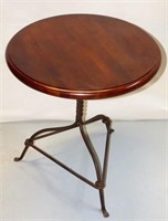 Round Wooden Top Side Table