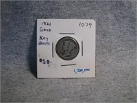 1921 Silver Mercury dime