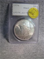 1934 Peace Silver dollar