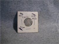 1877 Seated dime-silver