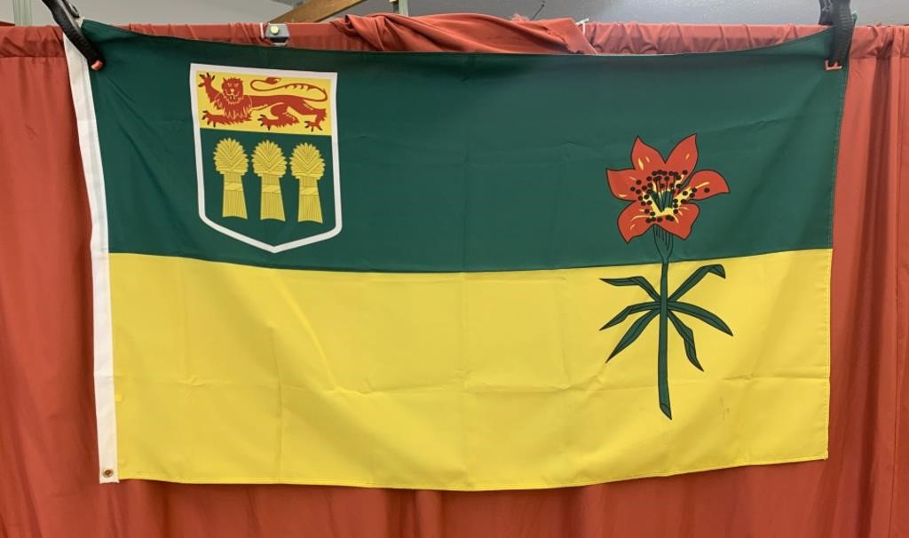 2 Canada Flags 5x3 and a Saskatchewan Flag 5x3