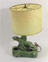 RARE Unique Green MCM Panther Lamp w Shade