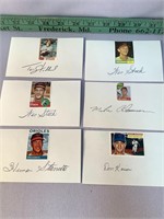 6 Orioles signed “old timers” 3x5 cards