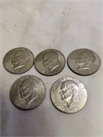 1971,72,74 & 2 - 1976 Eisenhower Dollars