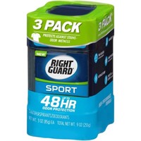 New 3 Pack Right Guard Sport Fresh Antiperspirant