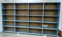 Painted Wood Cubical Storage Unit --118''x12''x69'
