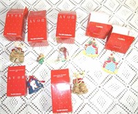 AVON XMAS ORNAMENTS - LOT OF 7 - RED BOX