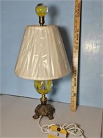 ST CLAIR PAPER WEIGHT LAMP W/FINIAL - BLOWN GLASS