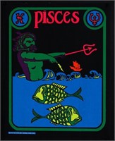 Pisces Zodiac Blacklight Poster 1969 Lot of 11