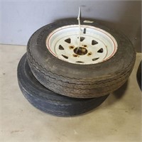 2- 4 Bolt Trailer Tires 4.80/12