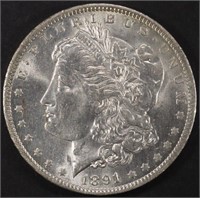 1891-O MORGAN DOLLAR AU/BU