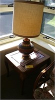 end table and lamp